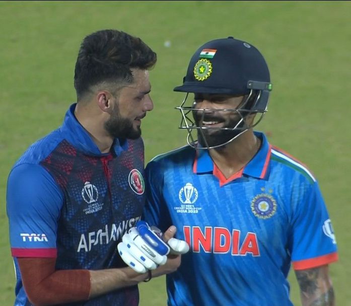 CSKFansOfficial's tweet photo. In the End cricket wins 💙

#INDvAFG #CWC23
📸 Hotstar https://t.co/jww2tmTBoY