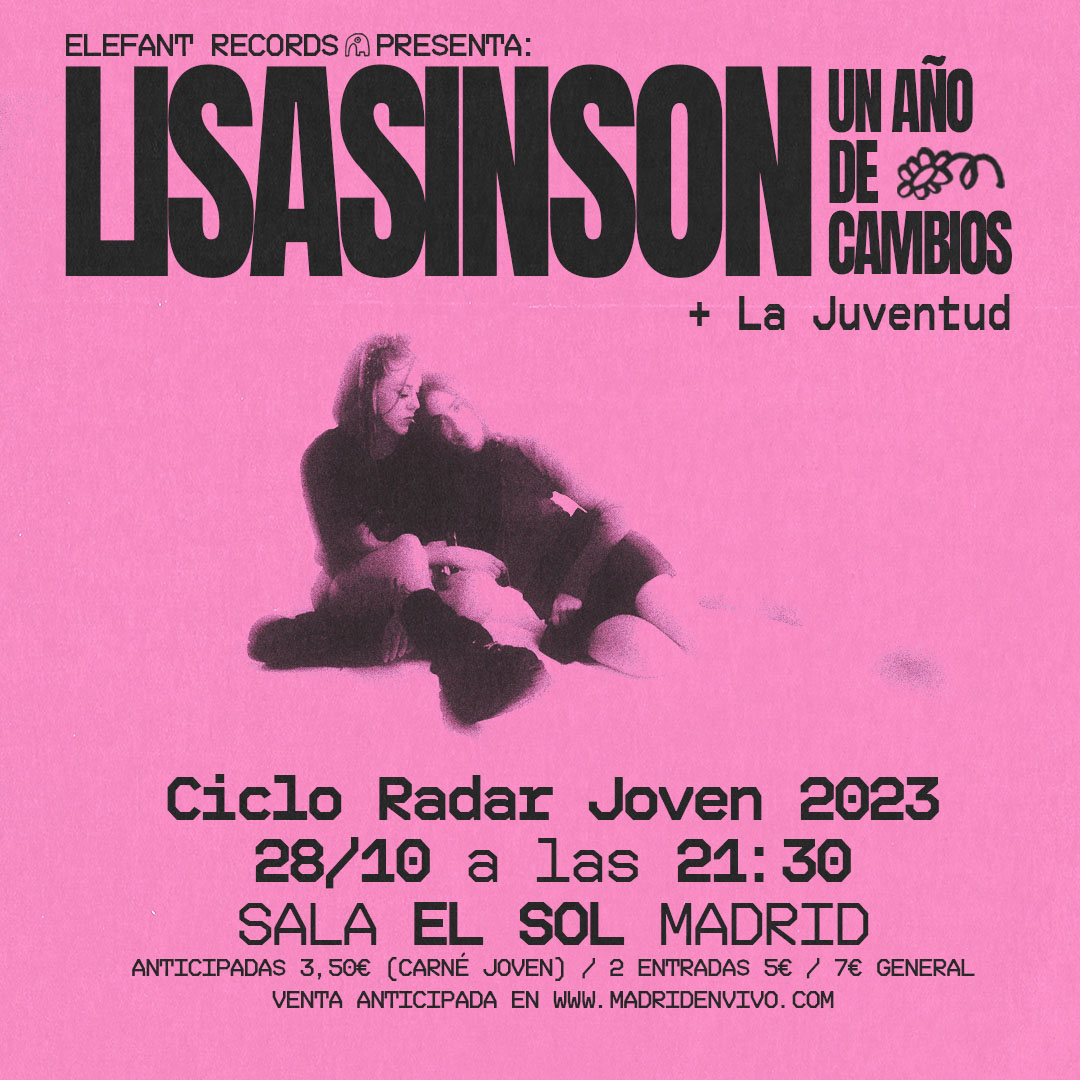 LISASINSON en MADRID!! Sábado 28 de Octubre 2023 
No te quedes sin entrada.. ÚLTIMAS ENTRADAS AQUÍ: madridenvivo.com/evento/radar-j… <a href="/Lisasinsonm/">Lisasinson</a>