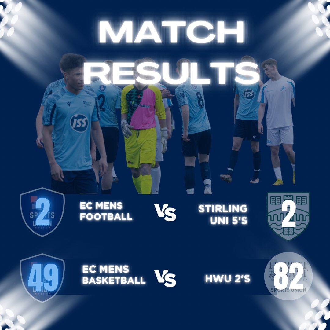 ecsportsunion's tweet photo. RESULTS ARE IN !!πβ½οΈ
Coaches both fed back that both squads done well with only their second week playing together π
Onto the next one .. π€
#LETSGOEC
@edinburghcoll @ECSAonline @ScotStuSport @StirUni @HeriotWattUni https://t.co/mAigsXXM8o