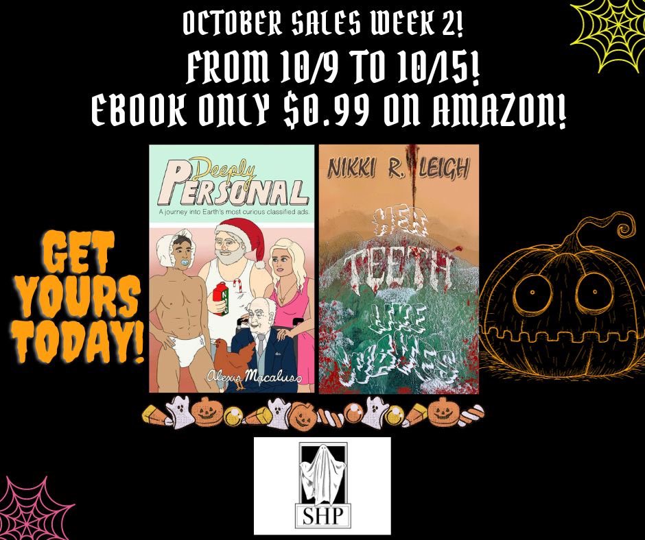 $0.99 for a preposterously funny book or a deliciously gory one? You know what to do!