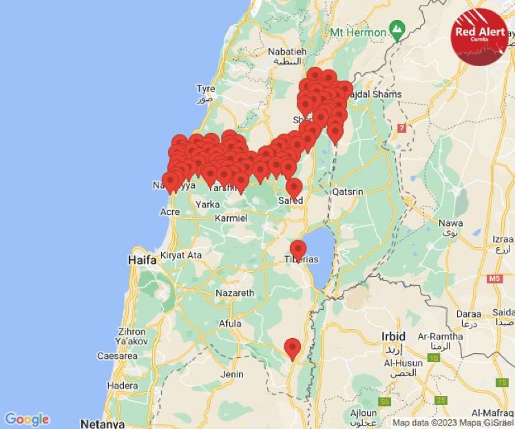 🚨Red alerts sirens blare as hostile aircrafts enter Tiberias, Beit Shean, Tzfat and northern Israeli communities