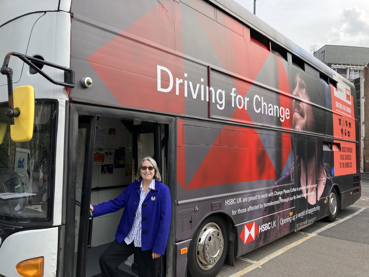 ChrisBestUK's tweet photo. Wonderful opportunity to welcome & thank our staff in supported housing with such committed provider organisations, partners, stakeholders serving the homeless + those with complex needs - great visit to the #DrivingforChange bus regularly visiting @LewishamCouncil @ChangePlease https://t.co/VQQ6tzgvva