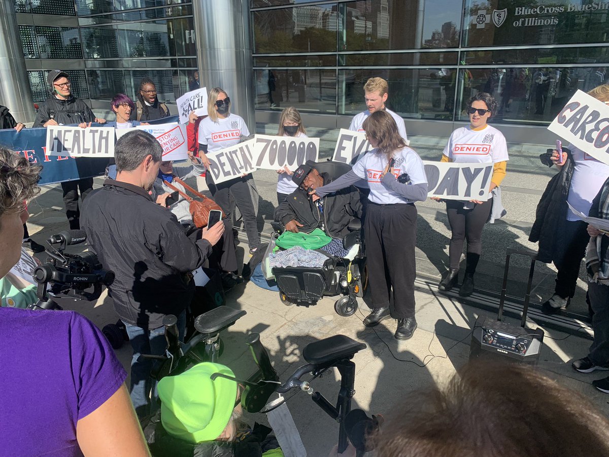 peopleslobbyusa's tweet photo. It took Michael three years of advocacy work to get a new wheelchair. "Private insurance is focused on paying out as little as possible. That's their business model--cost over care." #CareOverCost @BCBSIL
@ONENorthside Jane Addams Senior Caucus @PplsAction @PNHP https://t.co/y3fAWLLTOq