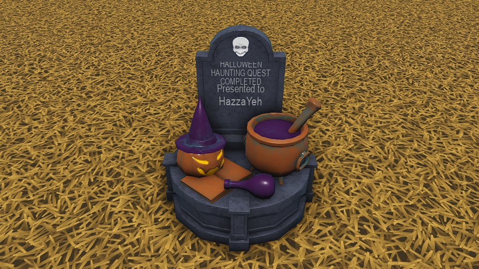 TheDailyBloxburg🎤 on X: This is the trophy we get for completing the Bloxburg  Halloween Haunting Quest.  / X