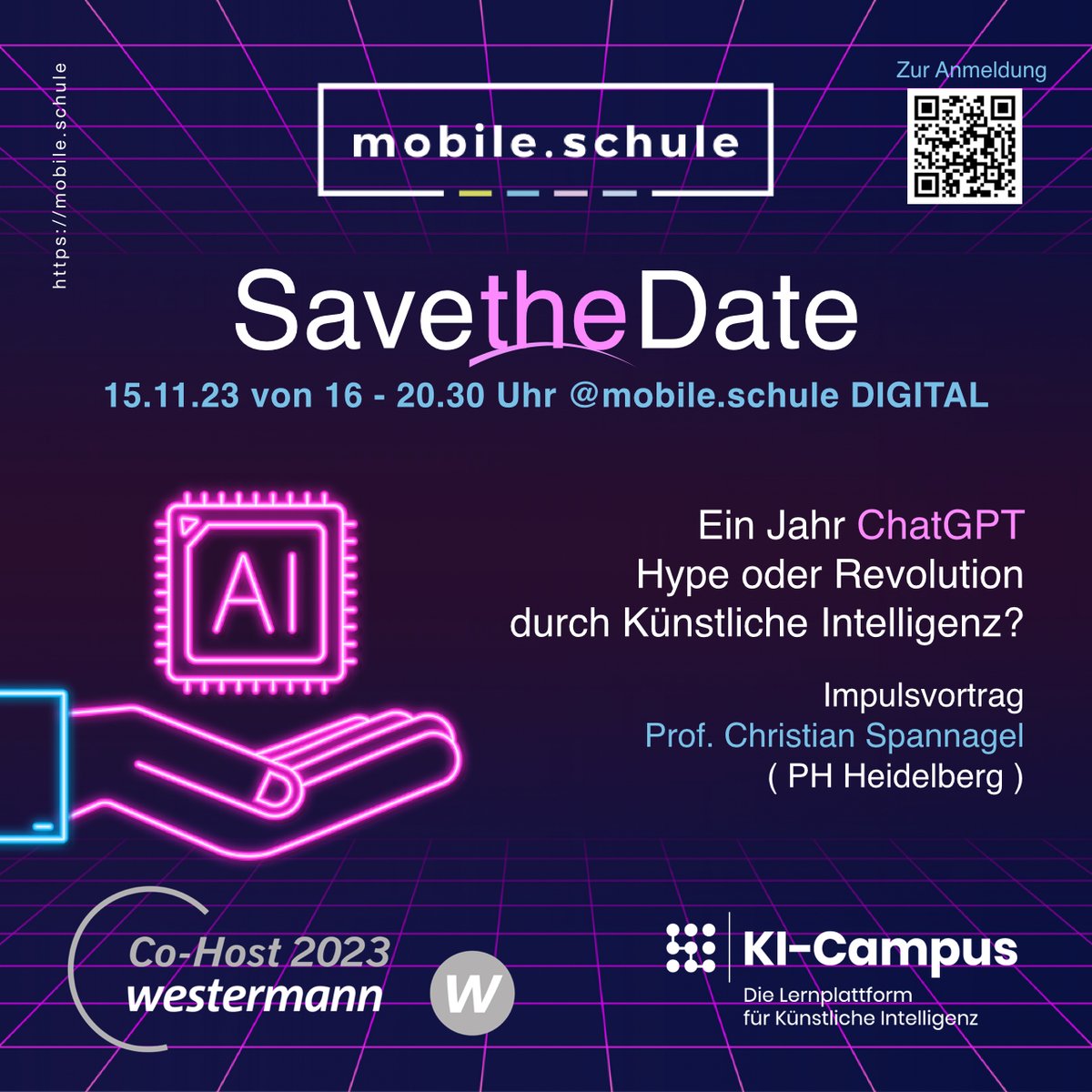 Das Programm unseres KI Specials am 15.11. wächst und wächst! Schaut mal rein. Zusammen mit <a href="/KICampus/">KI-Campus</a> und @BildungZ entwickelt sich etwas ganz Tolles aus Forschung, Lehre und Unterricht. 
mobile.schule/workshopprogra…
Anmeldung: mobileschule.net/login/
Spread the word! @mololdigital