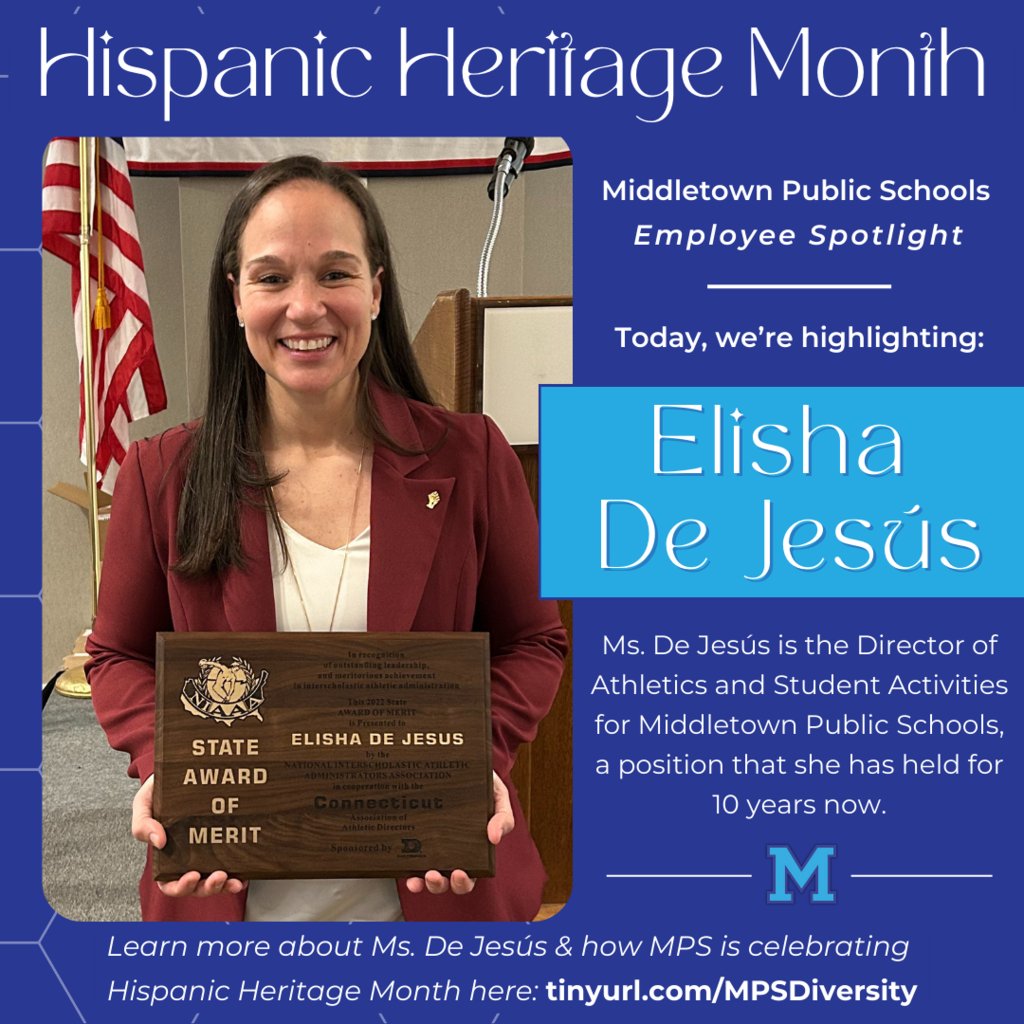 In honor of National Hispanic Heritage Month 2023, we're celebrating our employees with Hispanic heritage. Today, we're celebrating Elisha De Jesus, Director of Athletics &amp; Student Activities.

To learn more, please visit:
tinyurl.com/MPSSePuede

#MPS4ALL #MPSFutureMakers