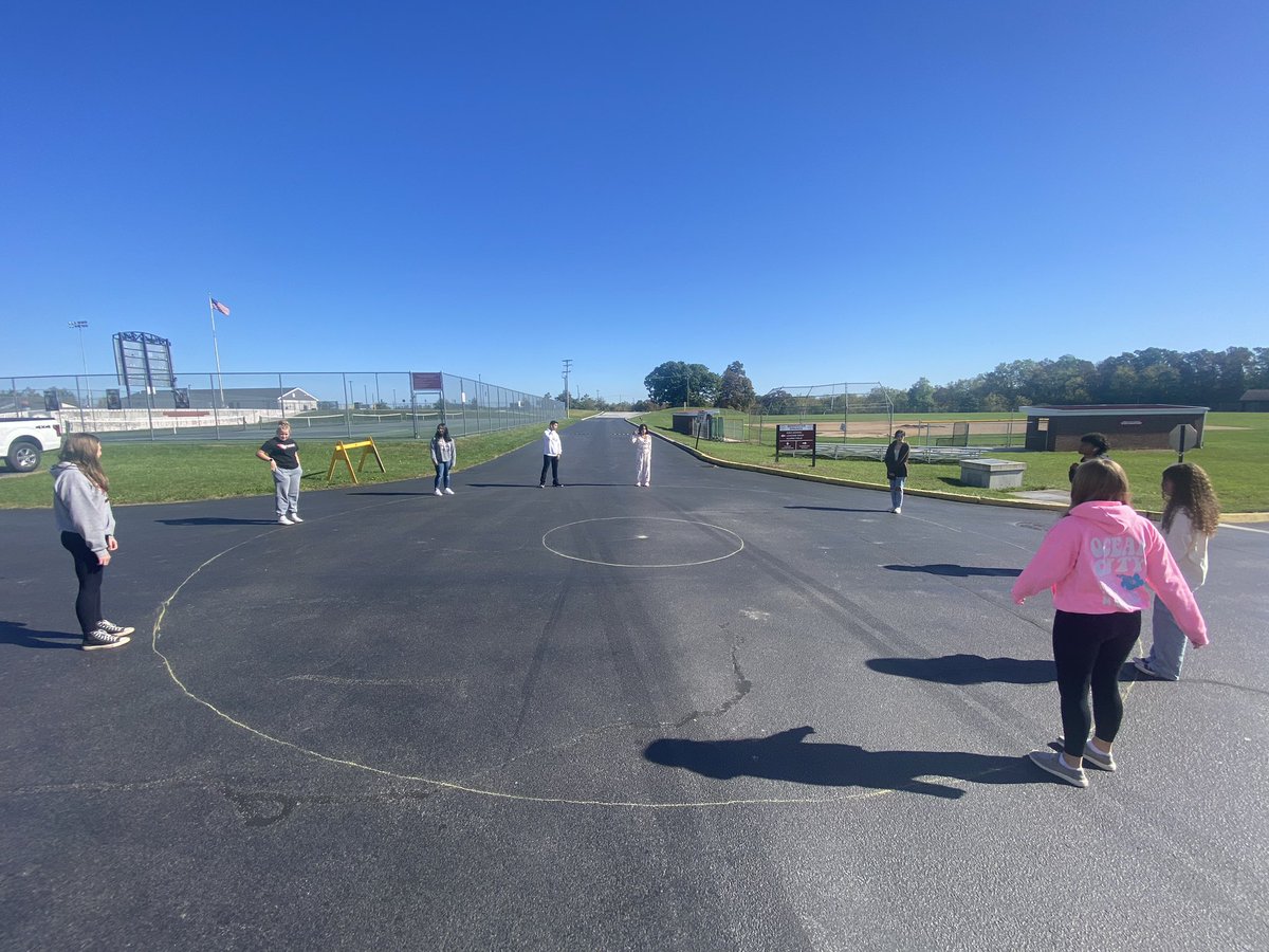 26’ circumference representing the John Goodway Sycamore near Harrisburg-one of the largest trees in PA vs. outer circumference of 101’ General Sherman Sequoia in CA.
#Ecology #Environmentalawareness #STEAM #realworldlearning  #virtualfieldtrip