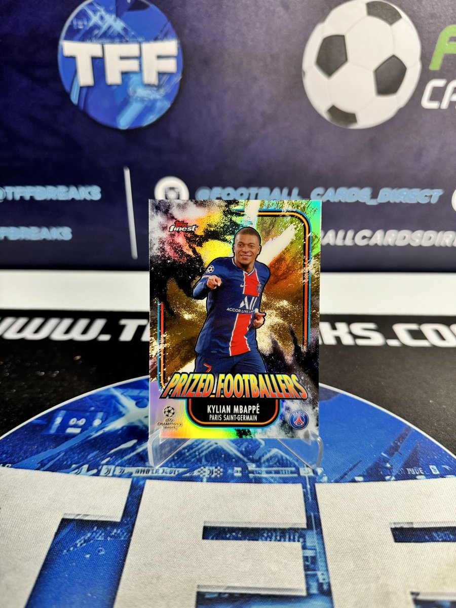 TFFBREAKS's tweet image. Mbappe Black &amp;amp; Gold Fusion /3 💥🔥 @topps_uk Finest UCL Soccer Highlights! 🚨

Thanks for the support! 💪

Get your spots here ⬇️
TFFBREAKS.COM

#topps #toppssoccer #toppsinception #inceptionsoccer #thehobby #footballcards #soccercards #sportstradingcards