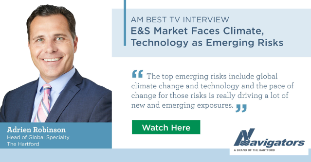 The Hartford's Head of Global Specialty, Adrien Robinson, recently participated in an AM Best panel at WSIA to discuss the new exposures faced with the changing climate and technology landscapes. Watch here: ms.spr.ly/60049USX0 #IWork4TheHartford bit.ly/48M95nJ