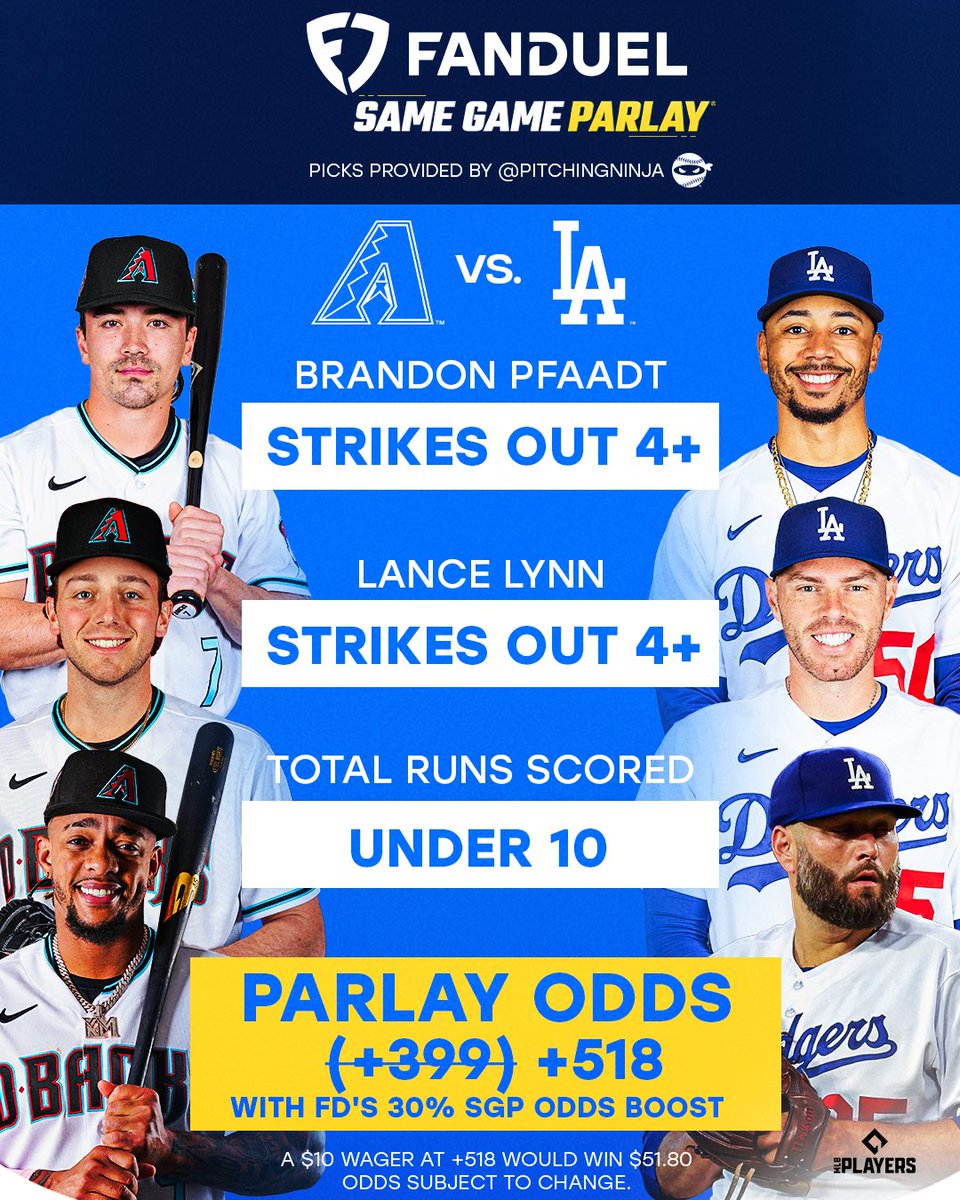The best of the NL West meet up in Game 3 of the #NLDS. Picks via @PitchingNinja Odds via @FDSportsbook