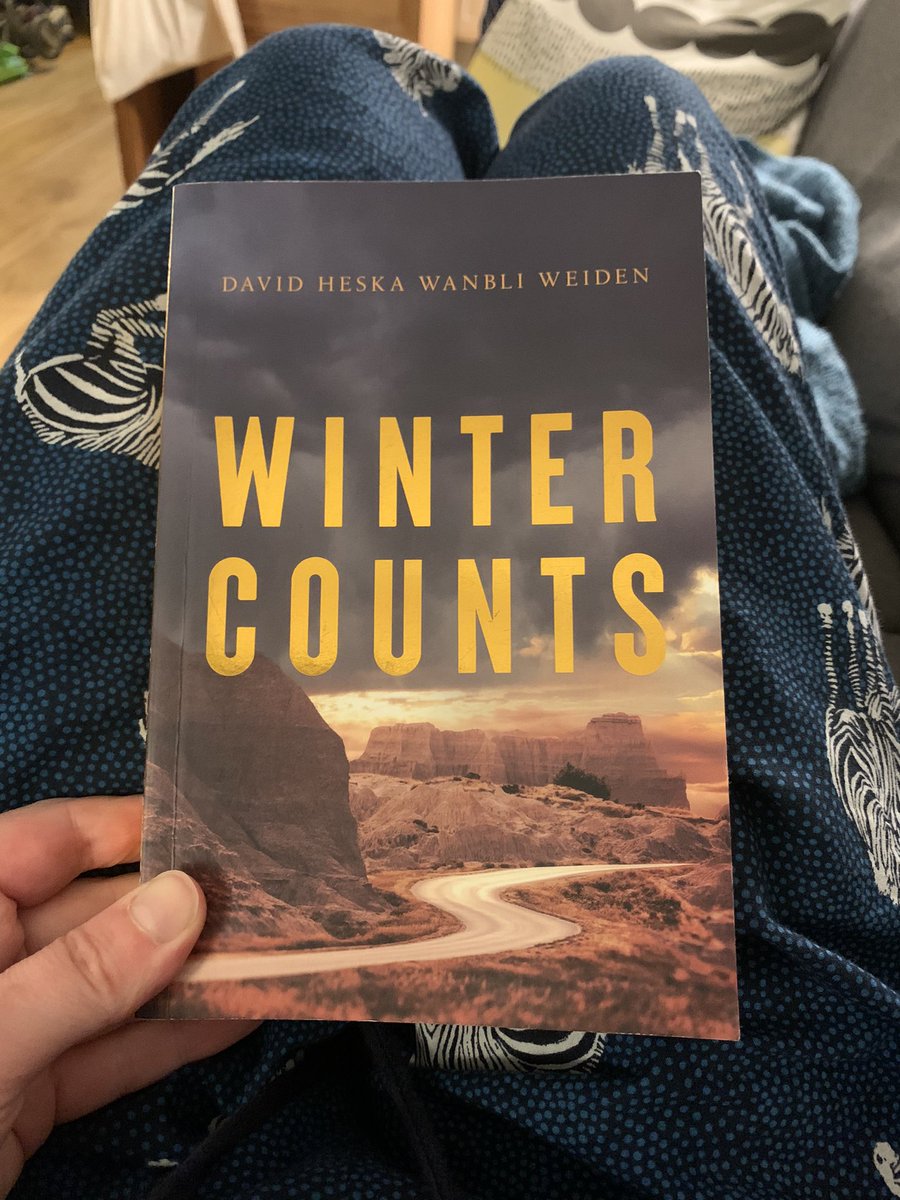 sophieglorita's tweet photo. Finally reading #WinterCounts by @WanbliWeiden and I wish I’d read it sooner. A stunning, brutal and heartfelt thriller about a Native American enforcer trying to keep drugs off his reservation, it’s compelling and eye-opening in equal measure. I’m struggling to put it down. https://t.co/KbGNcHy2FK