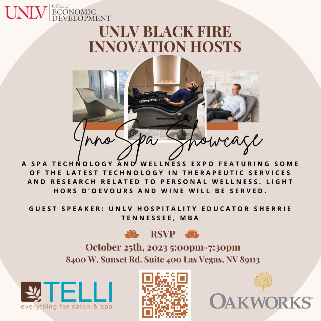 Oakworks is excited to be sponsoring the Inno-Spa Showcase on October 25, 2023 from 5pm to 7:30pm at UNLV! We look forward to seeing you there. RSVP now! <a href="/ISpaDoYou/">@ISPADoYou</a> forms.gle/XtM6GcnDhhCogD…