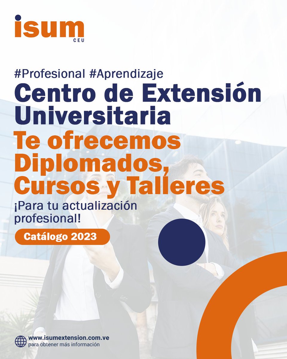 ceu_isum's tweet photo. ¡Descubre el catálogo del Centro Universitario de Extensión ISUM! 📚✨ ¿Listo para comenzar la emocionante aventura de aprendizaje y crecimiento? En el ISUM, tenemos una amplia gama de opciones formativas diseñadas para expandir tus conocimientos y adquirir nuevas habilidades. https://t.co/HM1FGIT9bv