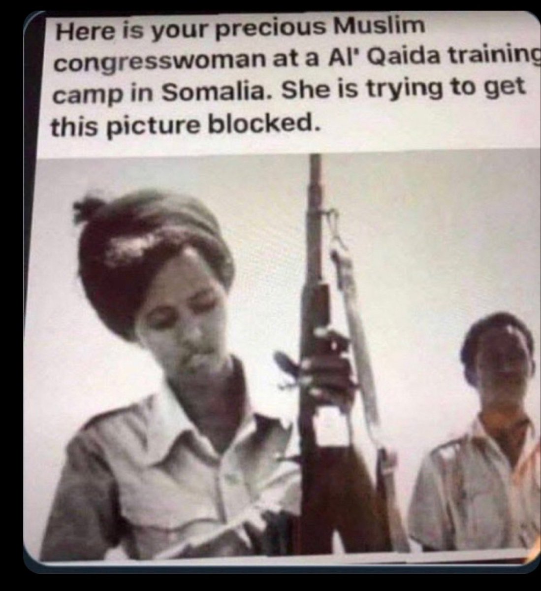 M3NACE55's tweet photo. @RMaioris @71Elvis77 She is a disgrace and a terrorist who should be expelled and have her citizenship revoked and sent back to where she came from. https://t.co/8L8sPlYpND