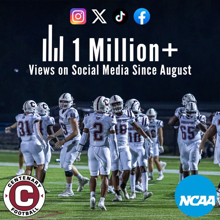 1,000,000 total views on Social Media since August 📈 Thank you for supporting the Gents! 

#NowWeGo
#GoGentsShreveport
#ChampionCode