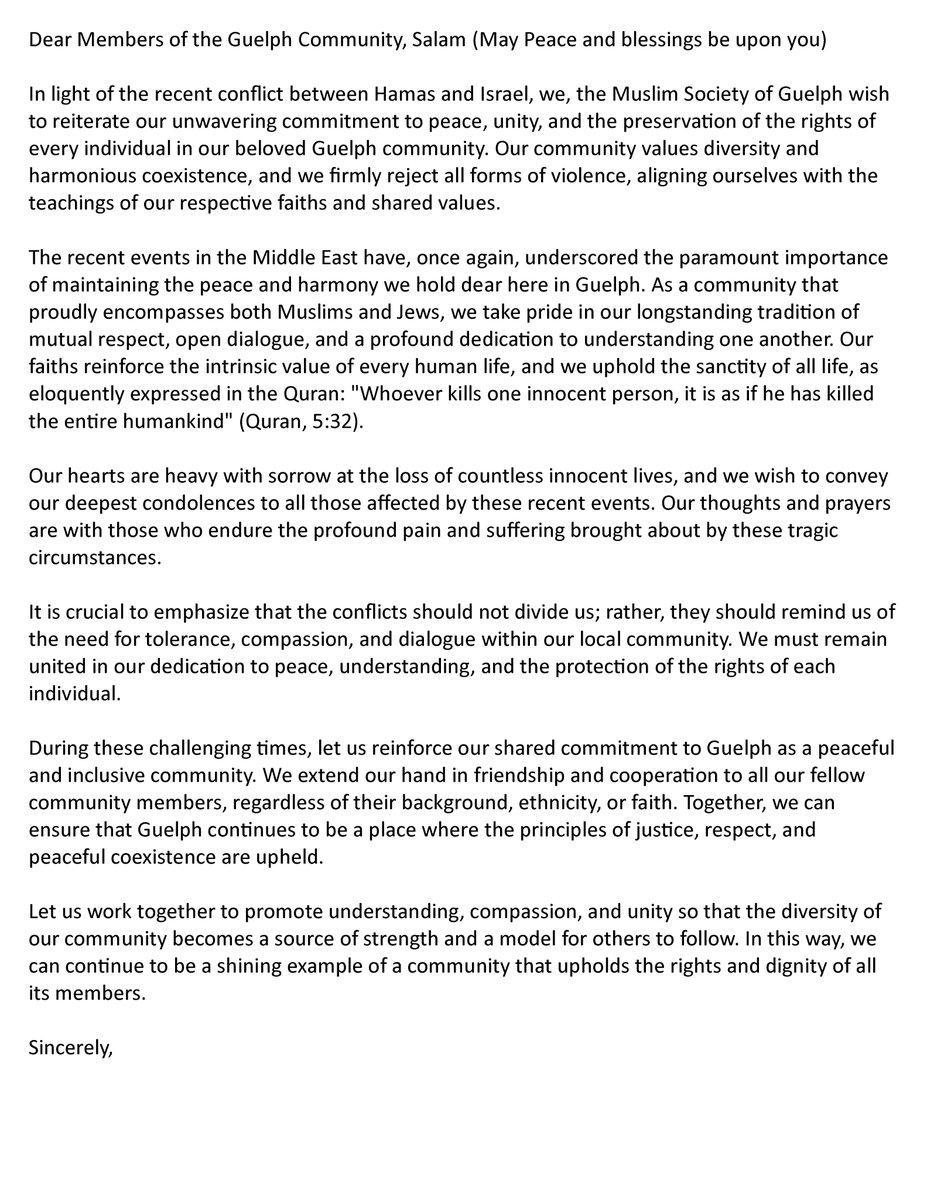 "Whoever kills one innocent person, it is as if he has killed the entire humankind" (Quran, 5:32). Our hearts are heavy with sorrow at the loss of countless innocent lives, and we wish to convey our deepest condolences to all those affected .... Read Full Statement Below