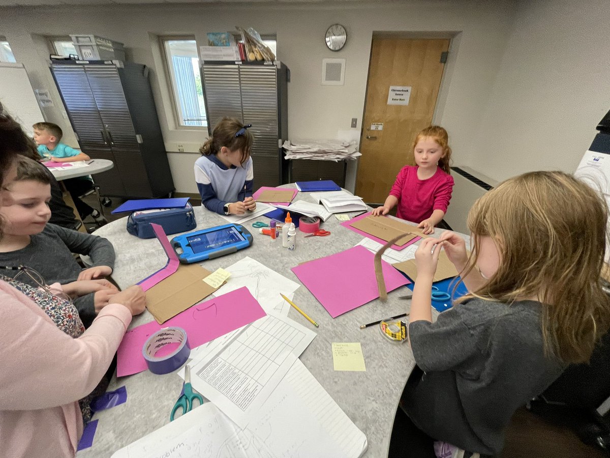 A great day in the makerspce with Mrs. Sved starting our playground prototypes! <a href="/WPSCMSocial/">CM Live</a> #wiltonwayct #mrslewisclass