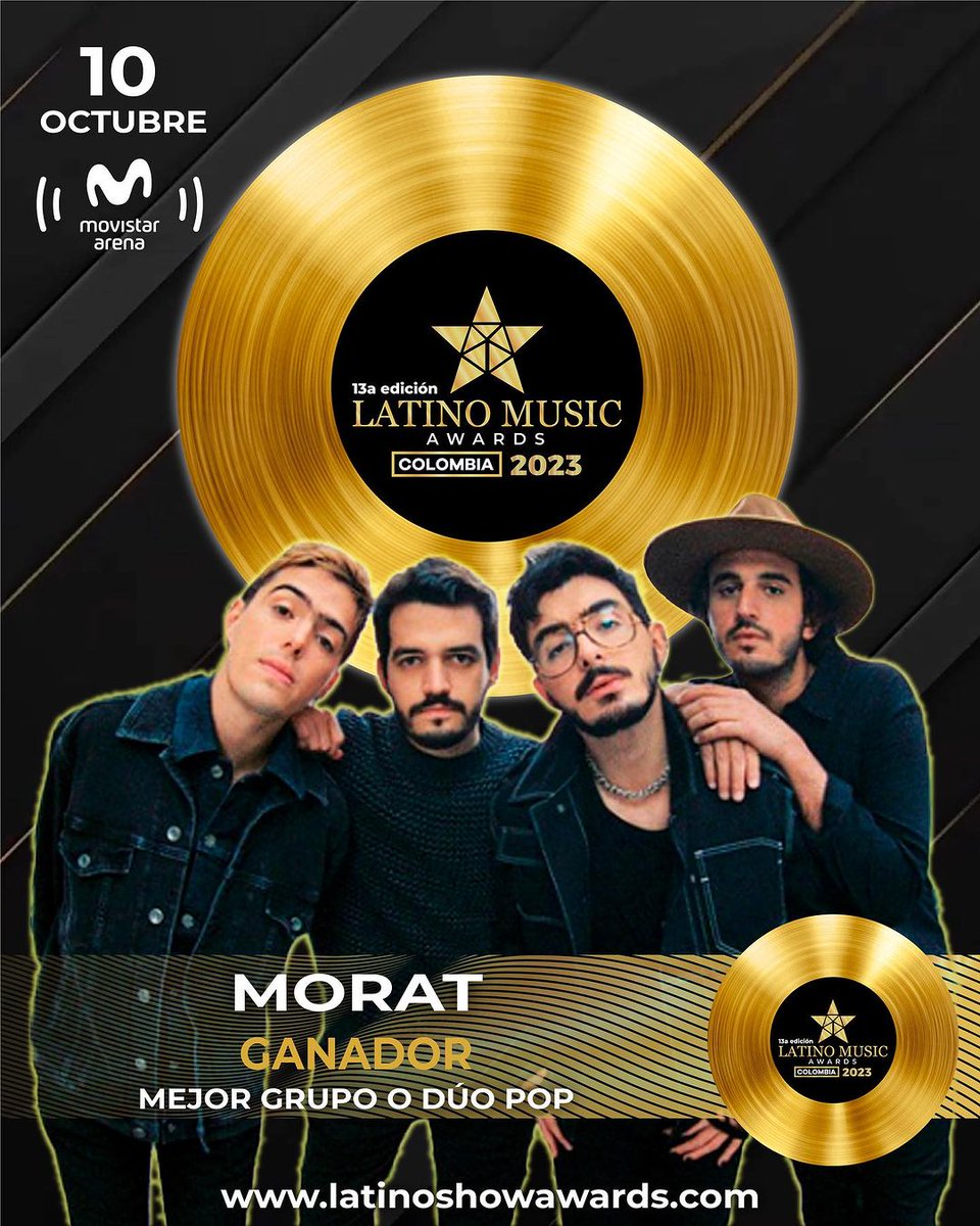 📣|| MORAT GANÓ LA CATEGORÍA "MEJOR GRUPO O DÚO POP" EN LOS LATINO MUSIC AWARDS