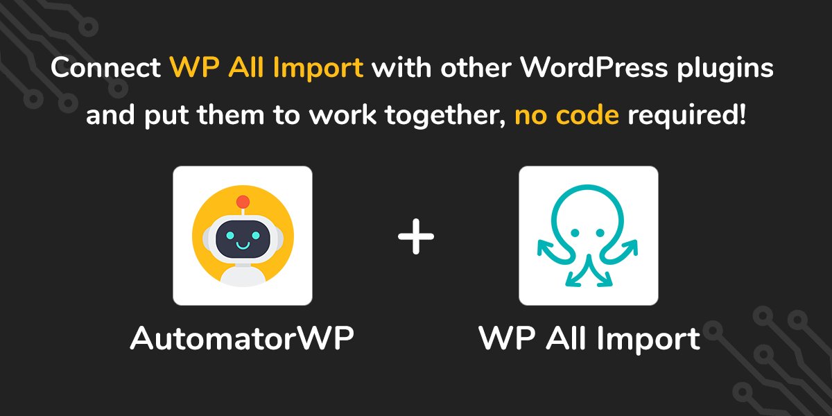 AutomatorWP's tweet photo. Connect @WPAllImport & your #WordPress plugins with #NoCode like:
- Complete import > Add to #ARMember membership
- Import post of a type > Publish post in group @facebook (@Meta)
- Import fails > Send email to site admin
More info:👇
https://t.co/W54WoPsWVA
#automator #wpbackup https://t.co/yoIlNkYVyU