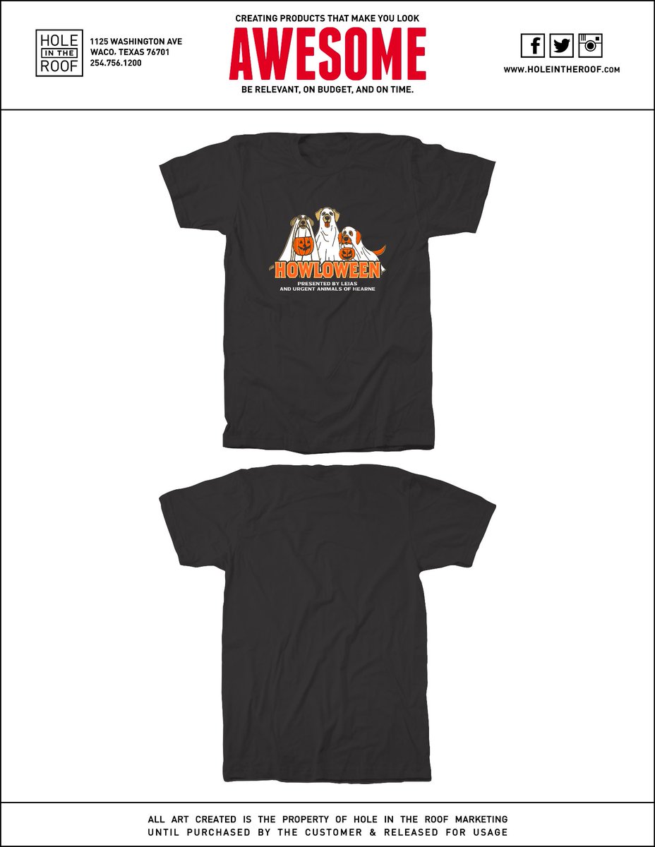 Our Howloween event with Urgent Animals of Hearne is coming up on October 21st !! Mark your calendars and get your t-shirts now for only $10 !! 🐶🎃

docs.google.com/forms/d/16Wdje…