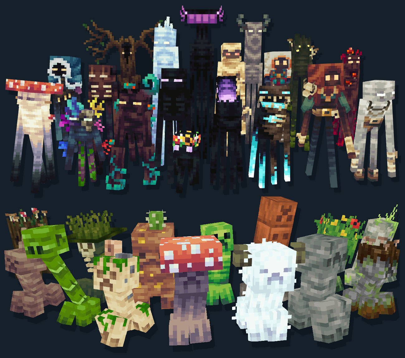 Joosh on X: All Creeper Overhaul & Enderman Overhaul variants