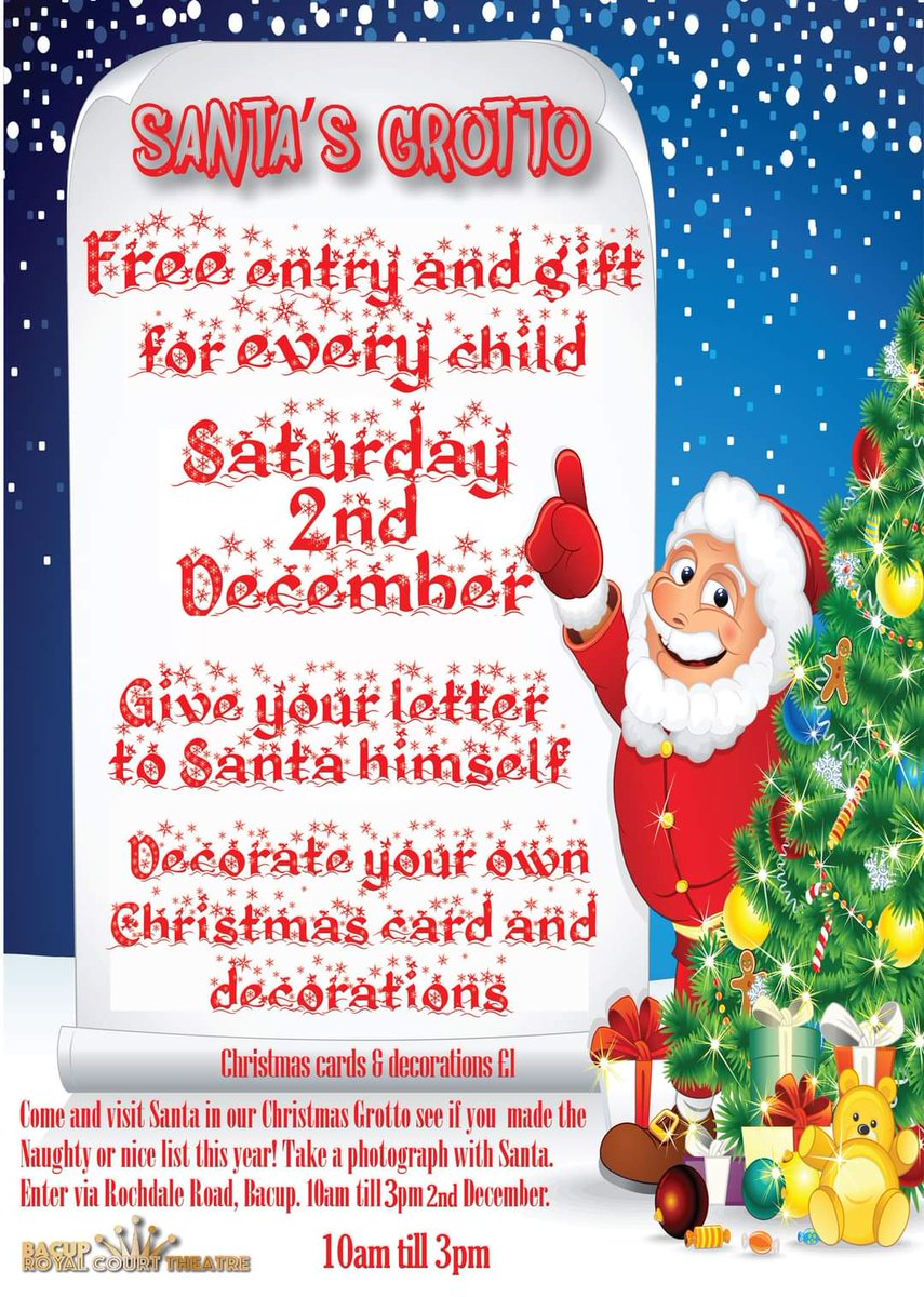 Santa's grotto here again this December! 2nd from 10 am until 2pm
