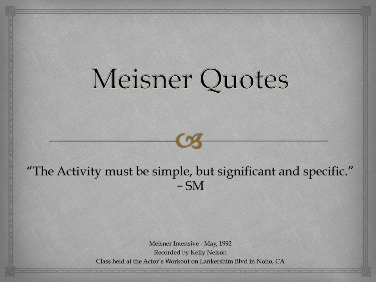 MeisnerActor's tweet photo. #Actor #Meisner The second of two "four boxes" on #IndependentActivities https://t.co/SsFugS8oHm