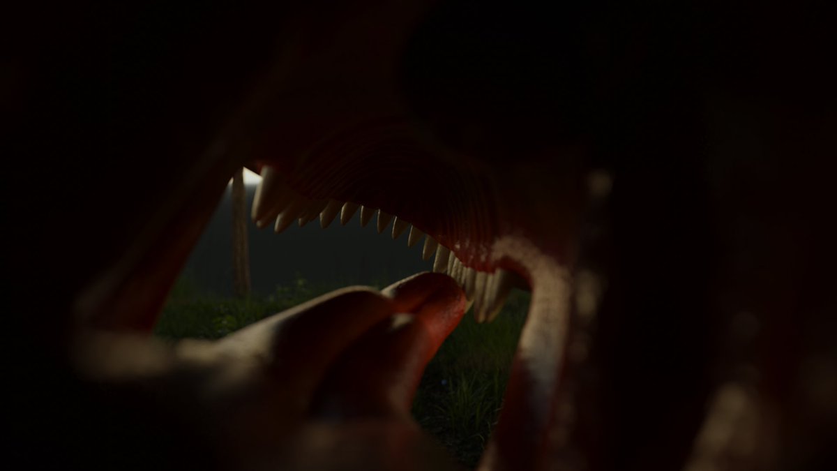 you missed the snake but got greeted by a different fate. 

more on my supporter link in bio. <3 

#vore #mawshot #POV #3D #dinosaurart