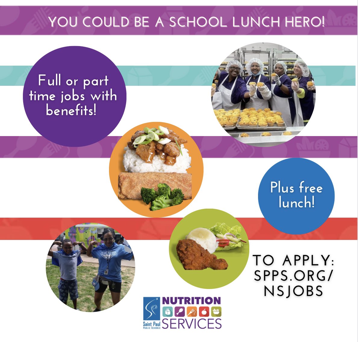 A fun and rewarding job is waiting for you! SPPS.org/NS <a href="/SPPS_News/">Saint Paul Public Schools</a> #foodjobs