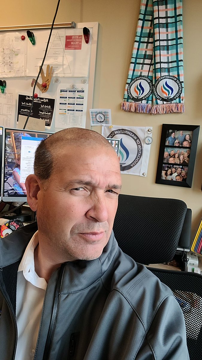 LMSprincipals's tweet photo. Challenged our LMS Spartans to improve our tardy data and attendance...they responded. So they decided as a reward they would cut my hair. No problem! #anythingforkids #LMSproud @AWSP_Principals @PullmanSD @cbrandonchapman @BobMaxw26100953 https://t.co/4vSjPQ53qk