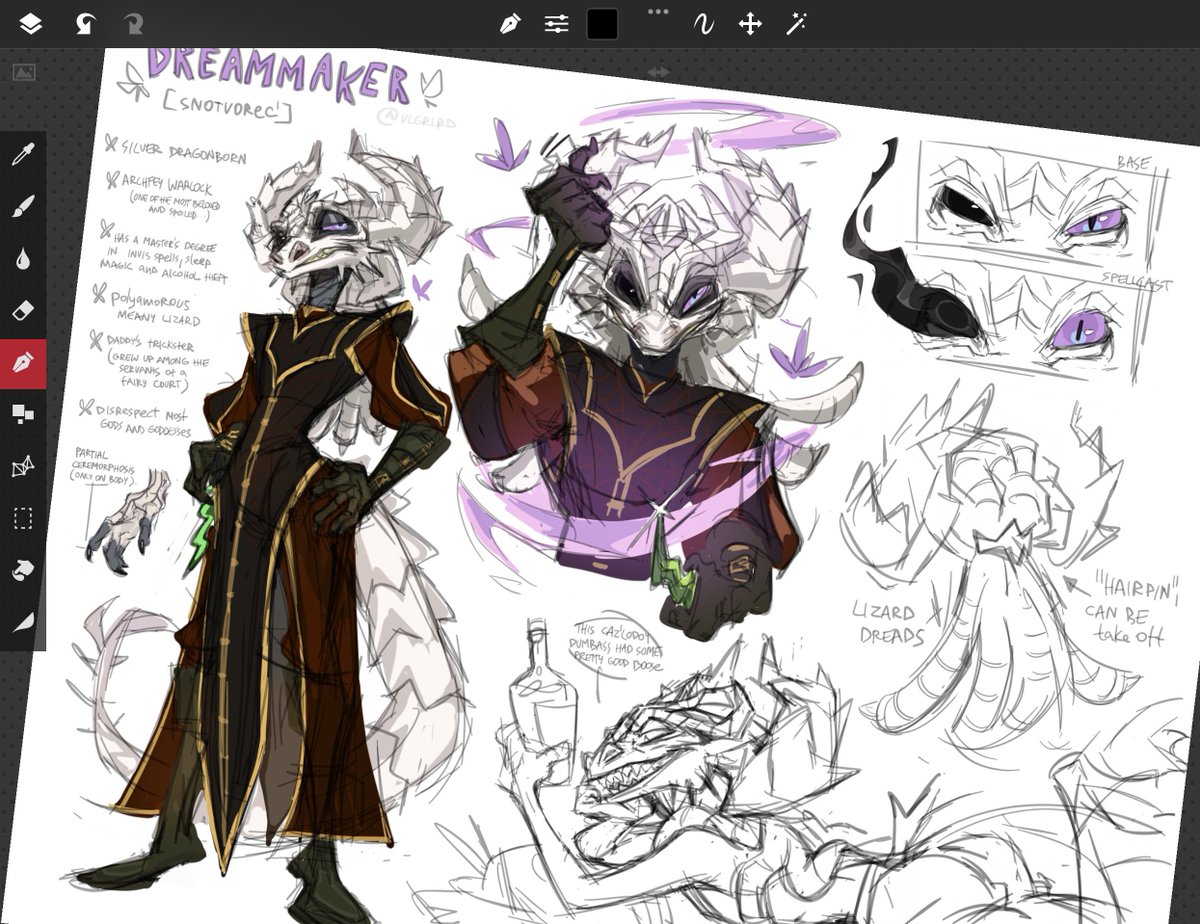 vlgrlrd's tweet photo. drawing ref for my grumpy smarty one tav who is such a pain in the arse for both his friends and enemies #bg3 #baldursgate3 https://t.co/orljbSc4kL