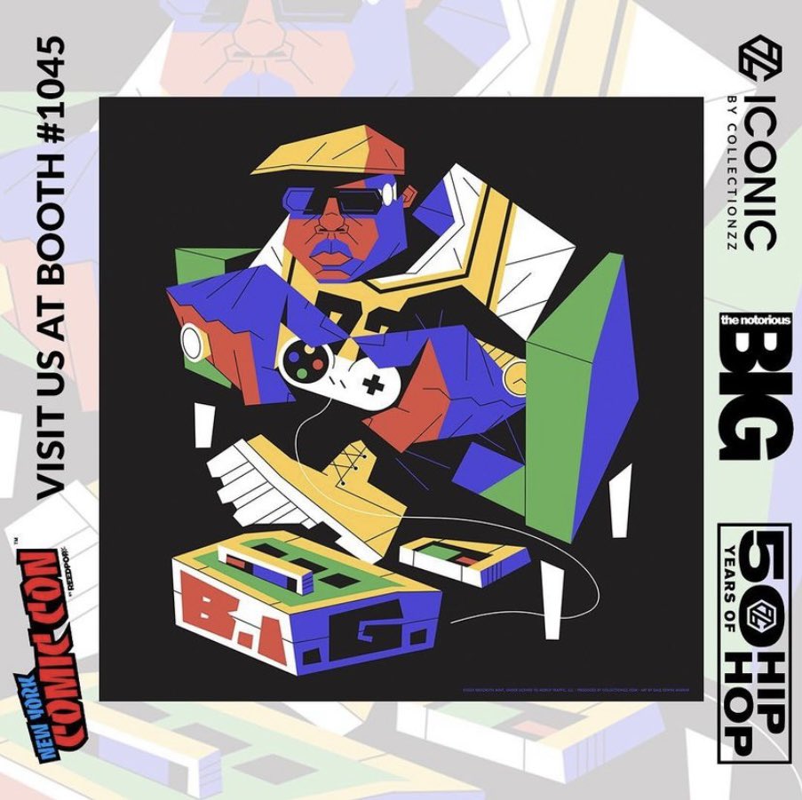 daleedwinmurray's tweet photo. 🎮 Super Nintendo, Sega Genesis 🎮 My second officially licensed @thenotoriousbig print with @collectionzz for @newyorkcomiccon. This ‘Juicy’ print features coloured foil paper and is limited to 100 editions.
#thenotoriousbig #notoriousbig #biggiesmalls #collectionzz https://t.co/l7hAEYEphU