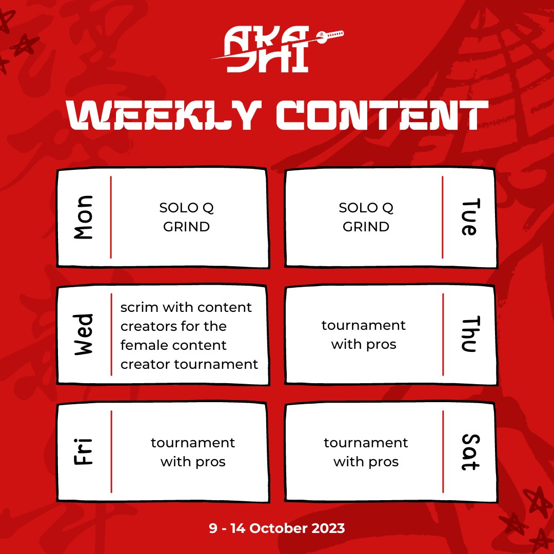 ak4shi10's tweet photo. Prepare for an electrifying week of esports action, featuring intense scrims for the Super Gamer Girl tournament on the 27th of October and other tournaments coming up for the rest of the week vs NA pros, all LIVE on my Twitch channel: https://t.co/0UpRNCz42O ! 🏆 https://t.co/EwgUKOux5K
