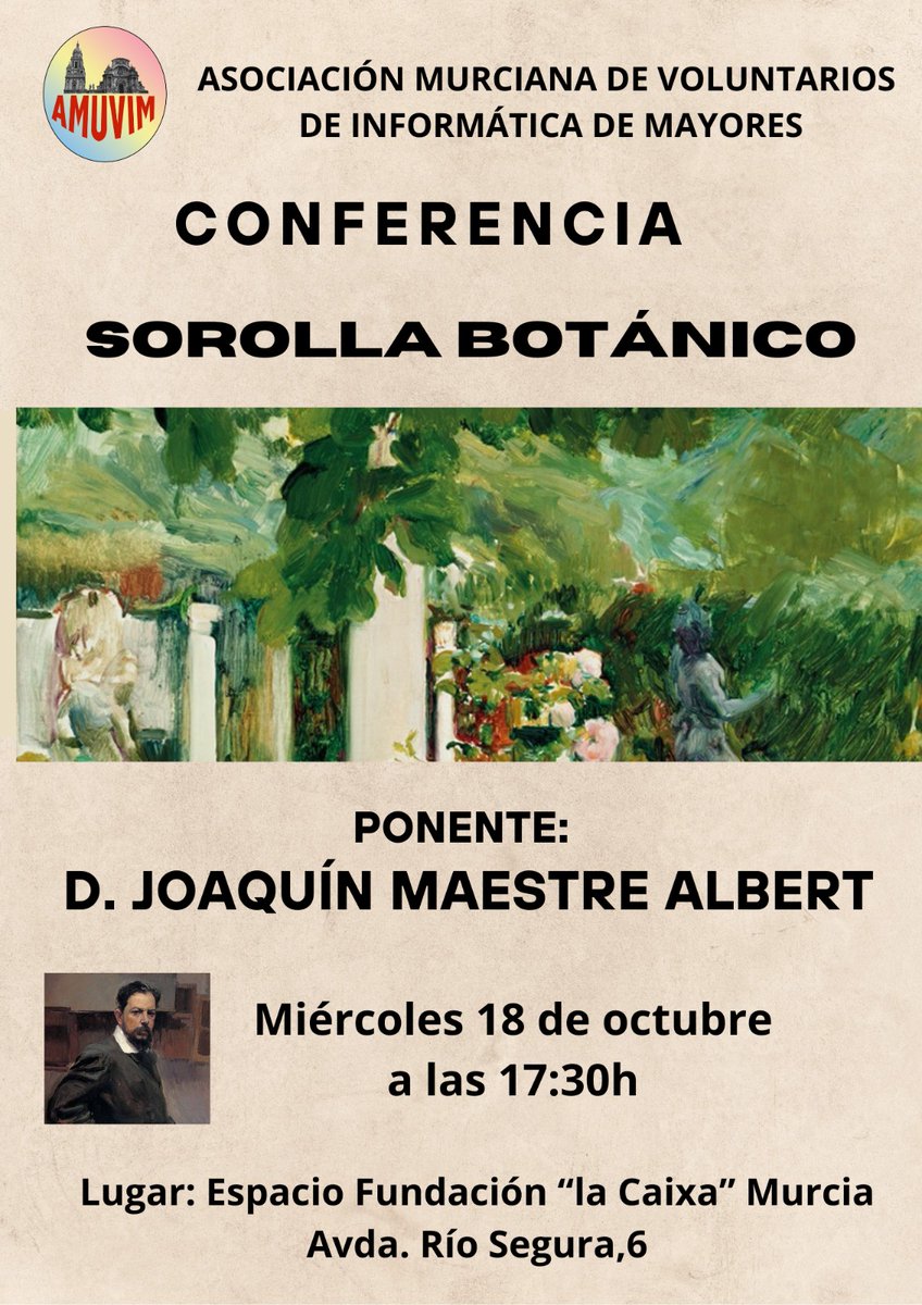 Conoce a Sorolla a través de su luz y sus jardines. No te pierdas la conferencia "Sorolla botánico"
youtu.be/BJGz8aU2wCs