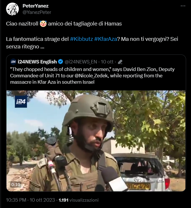 matt7gh's tweet photo. PROPAGANDA SIONISTA 2
La fonte del fantomatico #HamasMassacre dei 40 bambini è un NAZIsionista di #Israele leader degli occupanti ILLEGALI della #Cisgiordania che invoca il genocidio dei #palestinesi
Ricordiamo al #nazitroll che non ha fornito foto, video, e PROVE vere 🤡 https://t.co/f2HGrh70qH