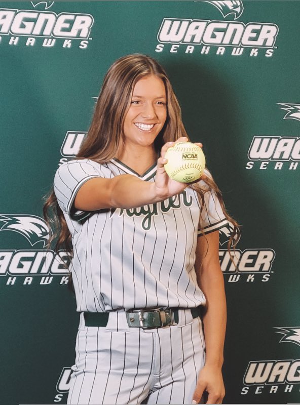 EmmaRocha2024's tweet photo. I am so happy to announce my commitment to play Division 1 softball at Wagner!! So thankful for family, coaches, friends and teammates I've had along the journey. All glory to God!! Go Seahawks🤍💚 https://t.co/xYc8BfRssU