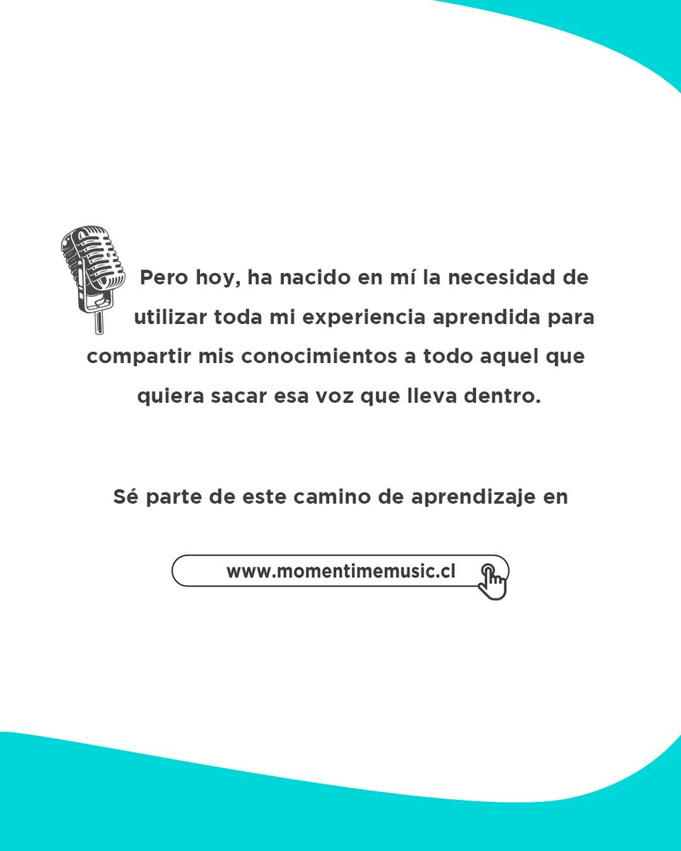 MomentimeMusic's tweet photo. 🟣 Convertir un sueño en una realidad no es algo sencillo, ni tampoco algo instantáneo, requiere trabajo, compromiso y mucha convicción... Atrévete a transformar ese sueño de cantar en una realidad.

A cantar!!! 🎤

#momentimemusic
#clasesdecanto
#vocalcoach https://t.co/gL03iW1O8Y