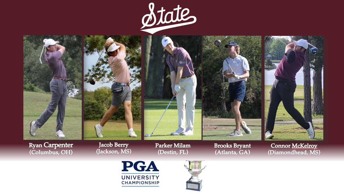 The 2023 Mississippi State PGA Golf Management University Championship Team has been named! On November 14-15, these 5 will compete for the Dr. S. Roland Jones Memorial Trophy in Philadelphia, MS at Dancing Rabbit Golf Club! #HailState