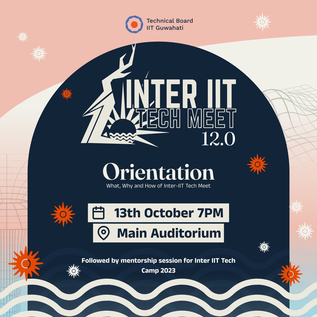 🌟 Dive into the Prelude of Excellence! 🚀

📆 Mark your calendars for October 13th as TechBoard IITG is coming up with the Inter IIT Tech Meet 2023 Orientation! Uncover the What, Why, and How of the incredible Inter IIT saga, all to be revealed at this event.