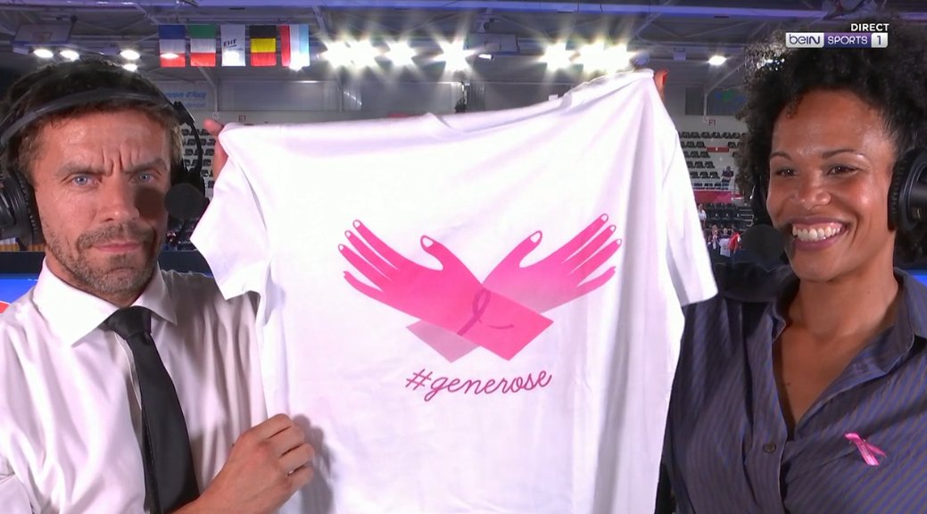 EspritHandball's tweet photo. Merci à @xavham et @ameliegoudjo pour leur soutien à #Generose  🥰 
#VousEtreUtile https://t.co/XX9jivlBwN