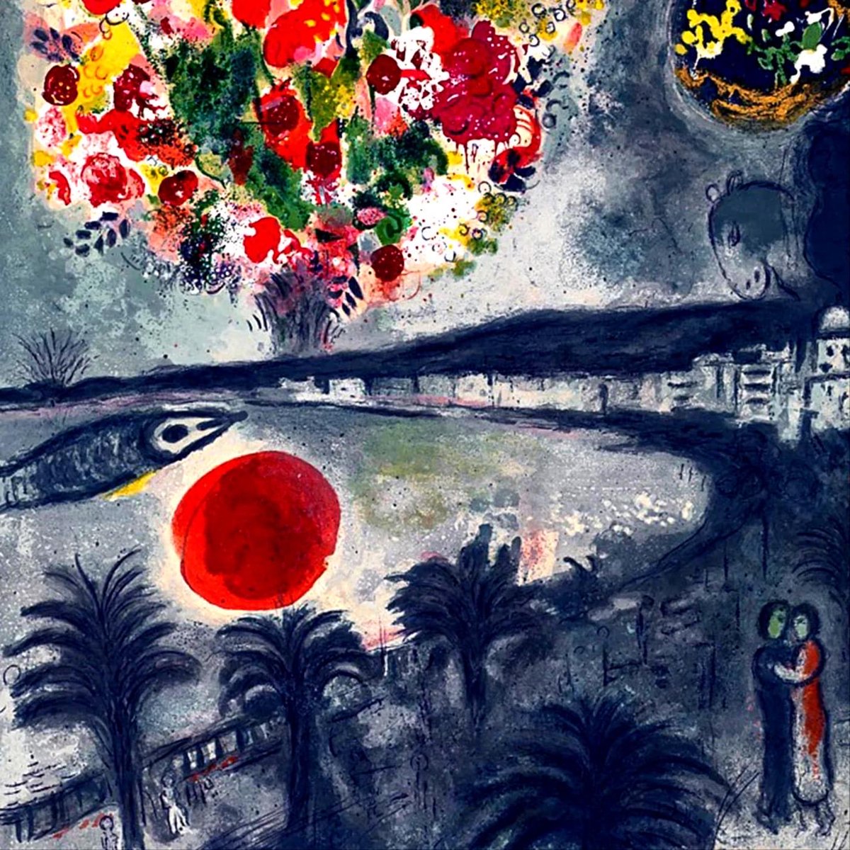 Marc Chagall Sunset - 1967
