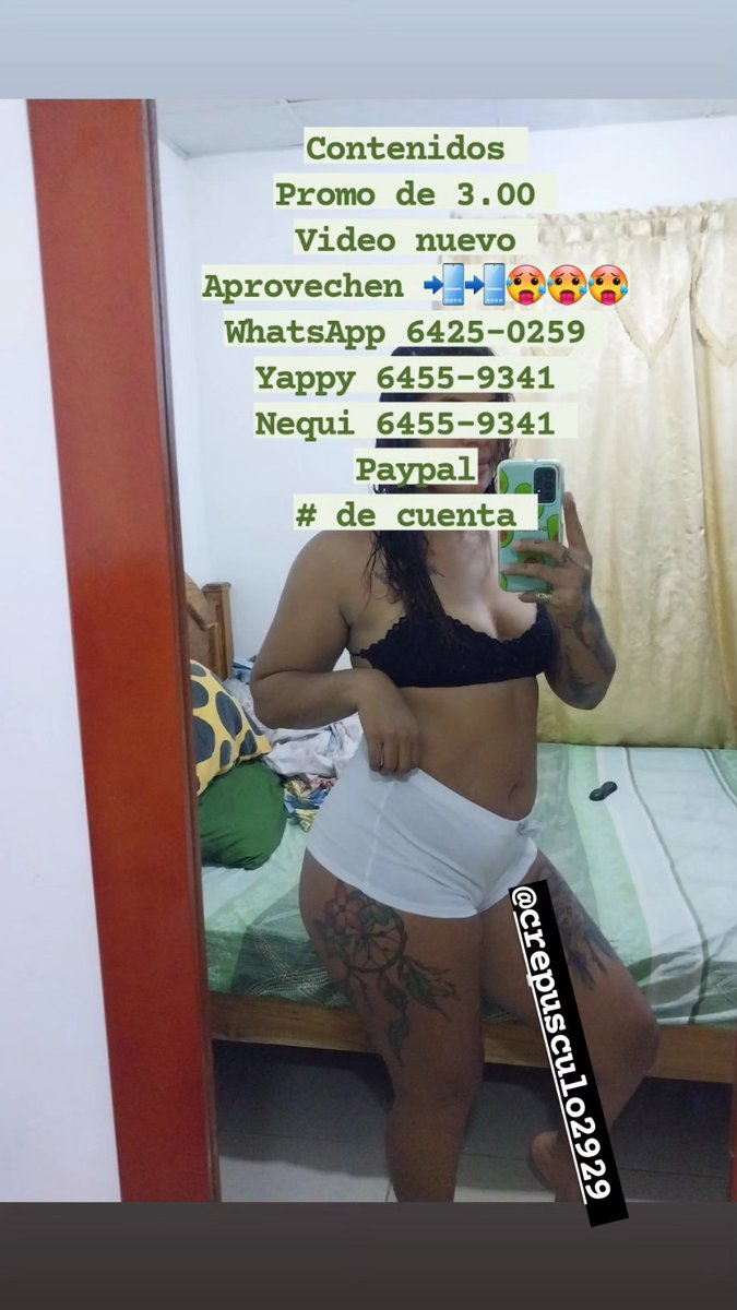 ItzelAlvar19310's tweet photo. Promo de 3.00  video nuevo aprovecha🥵📲 WhatsApp 6425-0259 
Yappy 6455-9341 
Nequi 6455-9341 
Paypal 
Número de cuenta # https://t.co/GoW3AQyogd