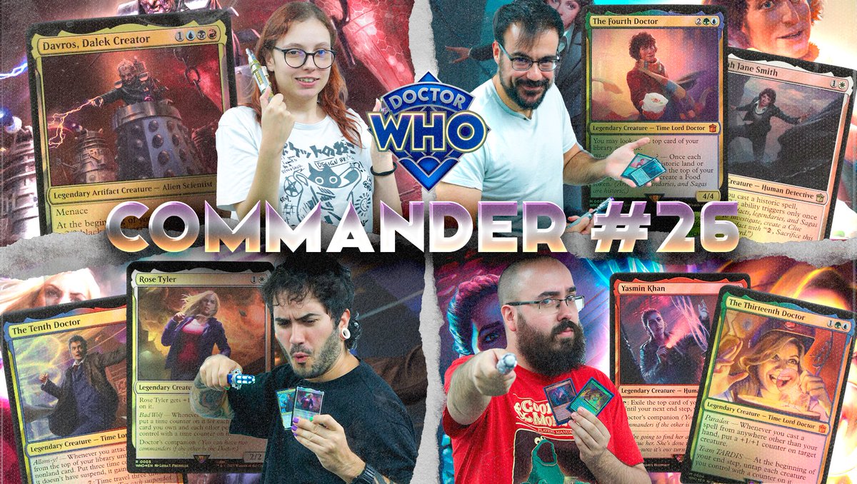 ¡Nueva partida de Commander! 
Hoy os traemos nuestra partida con los decks de <a href="/wizards_magicES/">Magic: the Gathering - Español</a> de la colaboración con Doctor Who. Y os traemos a nuestro Doctor favorito, <a href="/Felipez360/">felipez360.bsky.social</a>!!
Dar las gracias a la gente de <a href="/WhoXperience_V/">Whoxperience</a> por la ayuda!

➡️youtu.be/LFdJrAxetAg #MTGxWHO