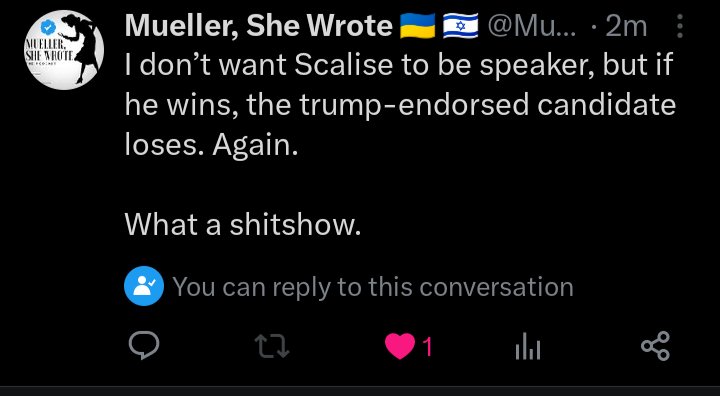 Go to reply, and it won't let me.  Lovely, Musk X

So much losing.