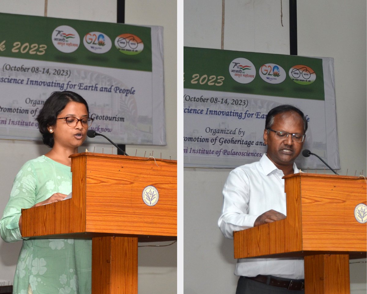 BSIP_official's tweet photo. The Center for Promotion of #Geoheritage &amp; #Geotourism (#CPGG-#BSIP) marked the 2nd day of #EarthScienceWeek with engaging laboratory &amp; museum visits, offering students a unique opportunity to explore the fascinating world of #fossils.
@IndiaDST @DrJitendraSingh @PMOIndia https://t.co/vRuCAILu2B