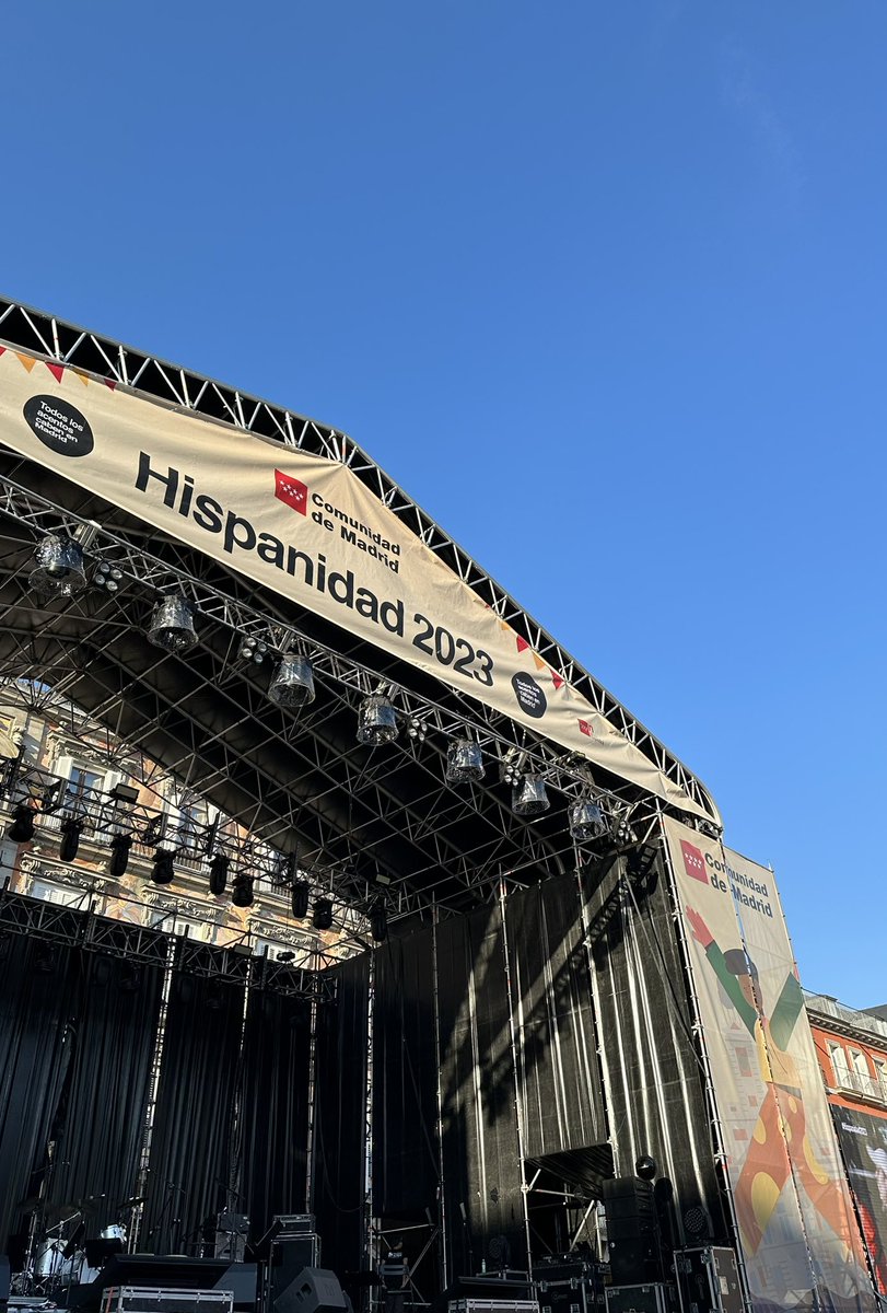 ¡Todo preparado para los primeros conciertos AIE por el día de la  #Hispanidad2023 en Madrid!
En la Plaza Mayor <a href="/FrancisAndreuOk/">Francis Andreu</a> nos trae desde Uruguay su tango más racial, mientras <a href="/bandapaiko/">Paiko</a> (Paraguay) pondrá a la madrileña Plaza de España a bailar al ritmo de rock latino🎶