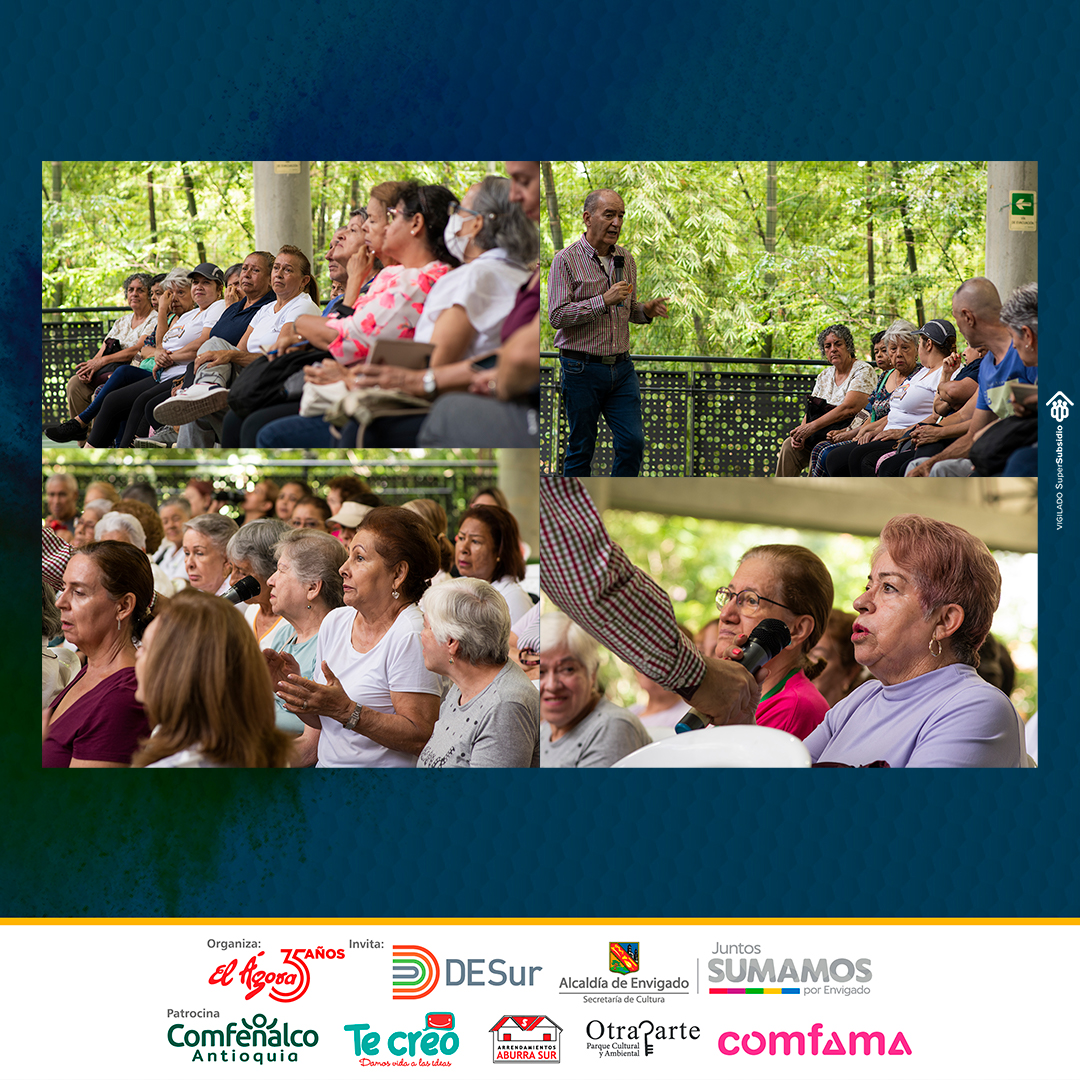 festiteatroenvi's tweet photo. #AsíVivimosElFestiteatro con la charla "Memoria, emoción y arte" en el CEC San Marcos. Con el médico y educador social Luis Guillermo Correal A.   El Festiteatro Envigado organizado por #ElÁgora con el apoyo de
@AlcaldiaEnv
#Desur
@ComfenalcoAnt
#TeCreo
@susoelpaspi
@Comfama https://t.co/QmIxgraazL