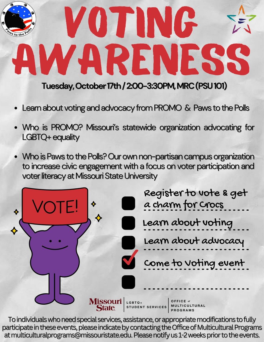 We have some really exciting events this month for LGBTQ+ History Month. 

These 2 events are open to the community! 

We hope to see your smiling faces! 

Our 1st ever Pride Fair &amp; Voters Registration events!