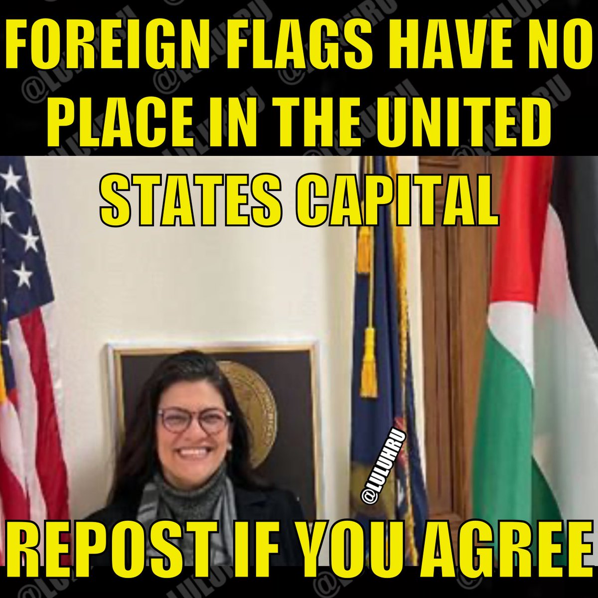 The Capital is America’s house, only American flags should grace this building! What do you think?