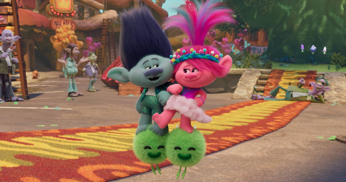 HollywoodHandle's tweet photo. We watched #TrollsBandTogether and the movie is a colorful and actually enjoyable movie. It’s on the same level of its predecessors. 

It’s simple but kids will love it. The soundtrack is excellent and the cast additions are delightful. It’s everything you expect it to be. https://t.co/BIXxi9vky1